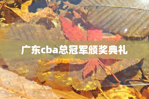 广东cba总冠军颁奖典礼